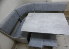 Кухонный уголок Миссия V велюр (цемент) в Верхоянске - verhoyansk.mebelnovo.ru | фото