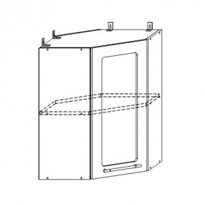 Монако ВПУС 550 шкаф верхний угловой в Верхоянске - verhoyansk.mebelnovo.ru | фото