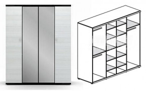 Шкаф 4-х дверный Гретта СБ-207 в Верхоянске - verhoyansk.mebelnovo.ru | фото
