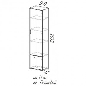 Шкаф бельевой Ника 500 в Верхоянске - verhoyansk.mebelnovo.ru | фото