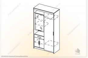 Шкаф Мелисса К-2 (пеликан) в Верхоянске - verhoyansk.mebelnovo.ru | фото