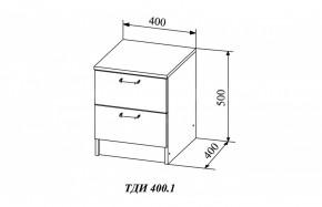 Тумба прикроватная Diamante ТДИ 400-1 в Верхоянске - verhoyansk.mebelnovo.ru | фото