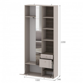 Вешалка с зеркалом Одетта (ВШ1) в Верхоянске - verhoyansk.mebelnovo.ru | фото